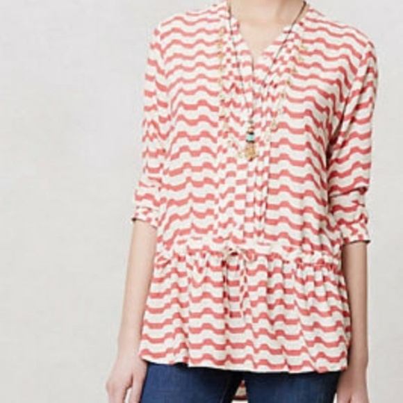 Anthropologie Tops - Anthro Isabella Sinclair Striped Sizzle Tunic M